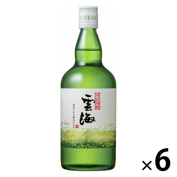 雲海酒造 そば雲海 雲海そば花酵母仕込み グリーン丸 25度 720ml 瓶 1セット（1本×6本） 蕎麦焼酎