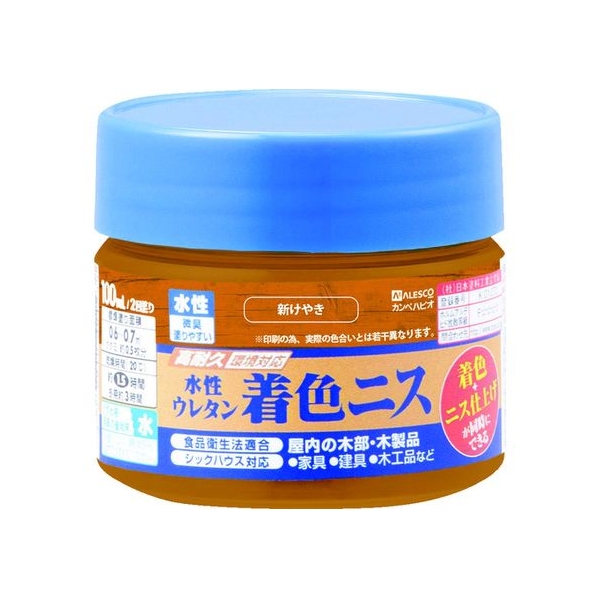 カンペハピオ KANSAI/水性ウレタン着色ニス 100ML 新けやき FC893JB-5429331