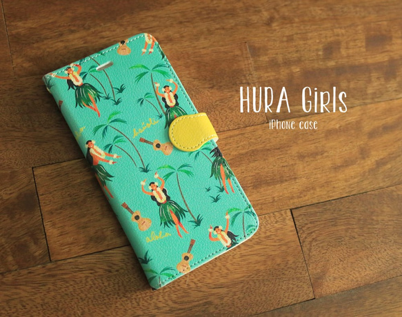 iPhone 手帳型スマホケース 【HURA Girls】