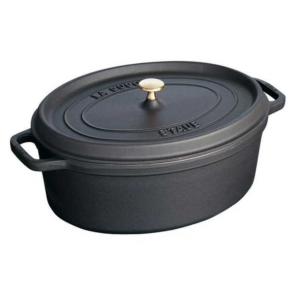 STAUB ストウブ ピコ・ココット オーバル 37cm ブラック 40509-370 FC088LY-8356500