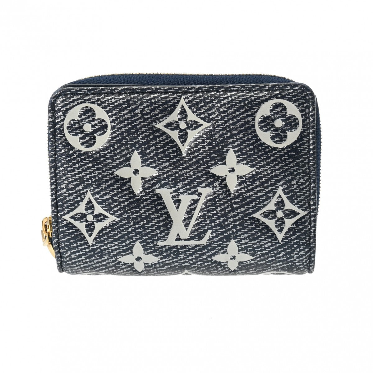 LOUIS VUITTON ルイヴィトン モノグラム ポルトフォイユ ルー ネイビー M82525 ユニセックス ラムスキン 二つ折り財布 Bランク 中古 