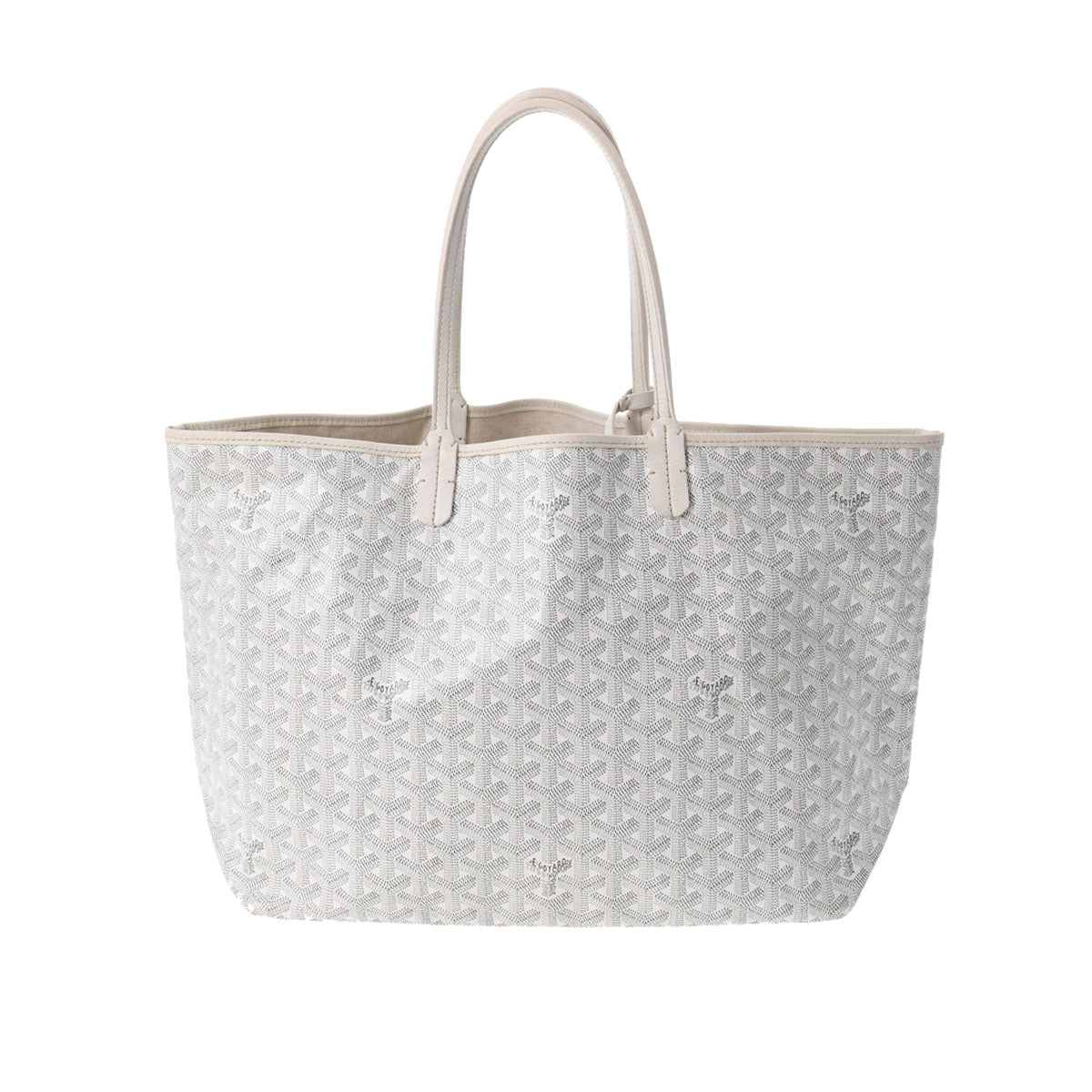 GOYARD ゴヤール サンルイPM ホワイト レディース PVC ハンドバッグ ABランク 中古 