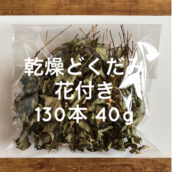 乾燥 どくだみ 花付き 130本 40g ＊ 和ハーブ ドクダミ ドライハーブ