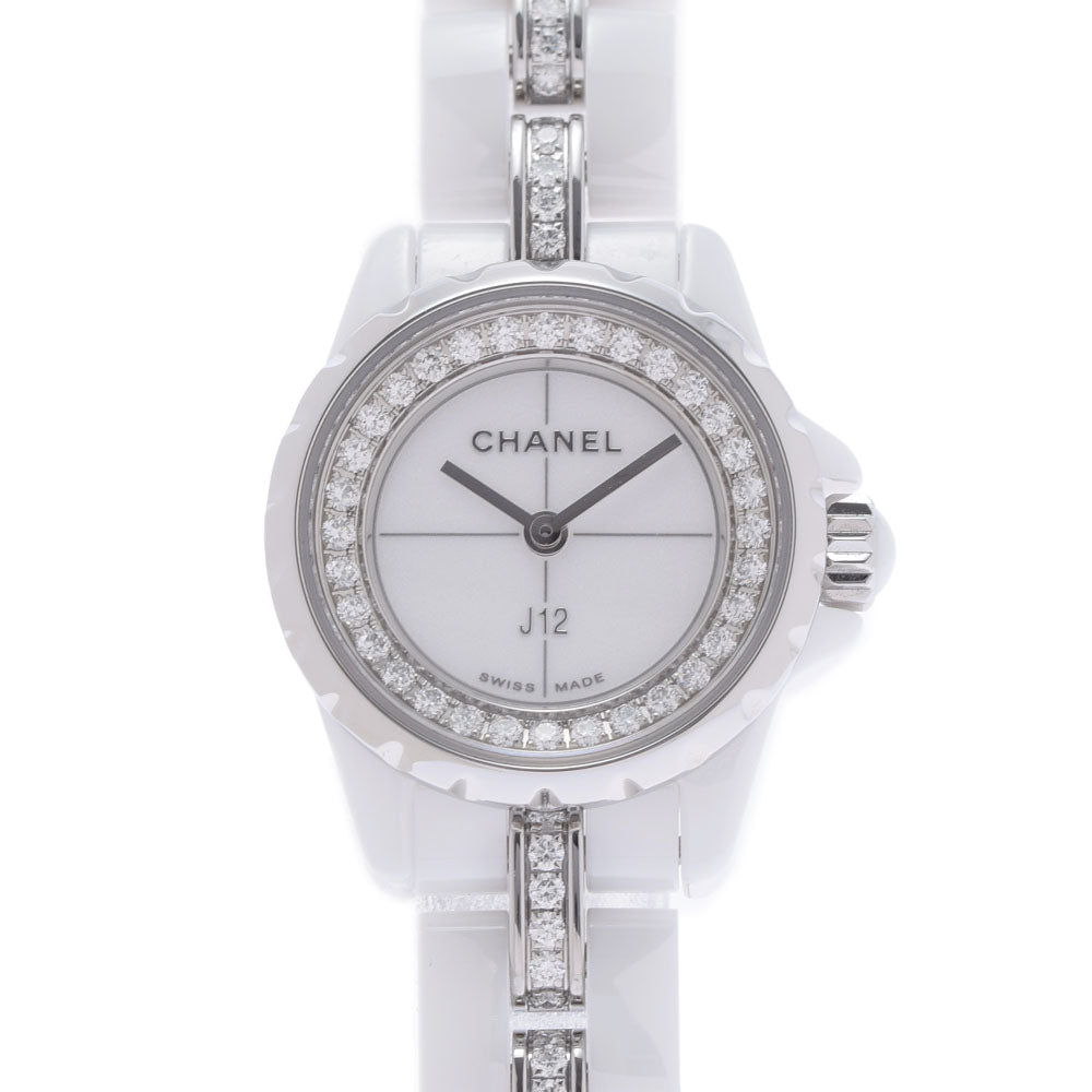 CHANEL シャネル J12 XS 19mm H5238 レディース 白セラミック/SS 腕時計 クオーツ 白文字盤 Aランク 中古 