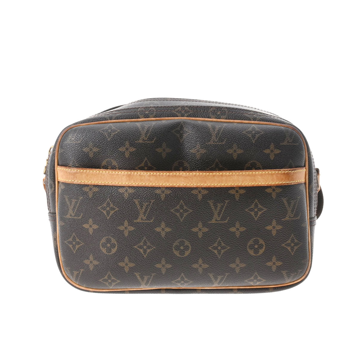 LOUIS VUITTON ルイヴィトン モノグラム リポーター PM ブラウン レディース モノグラムキャンバス ショルダーバッグ Bランク 中古 