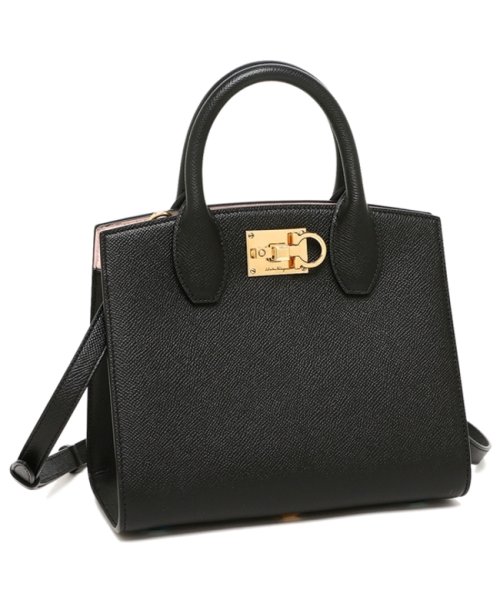 フェラガモ ハンドバッグ ショルダーバッグ スタジオボックス 2WAY ブラック レディース FERRAGAMO 211424 750036