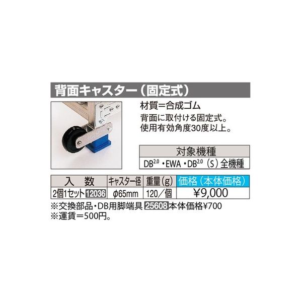 長谷川工業 DB/OP 12036 ハイメンキャスター DB4-5（直送品）