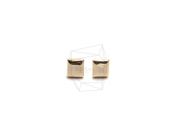 ERG-2218-G【2個入り】スクエアピアス,Square Post Earring/7mm X 8mm