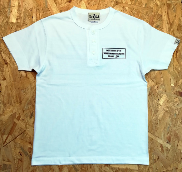 Box Logo Henry Neck TEE White