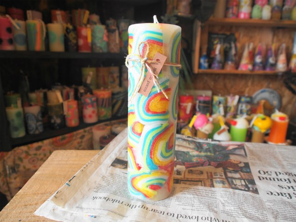 candle　tall円柱wide6.5ｃｍ　e0046