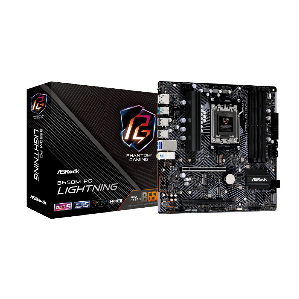 ASRock マザーボード ASRock B650M PG Lightning B650MPGLIGHTNING