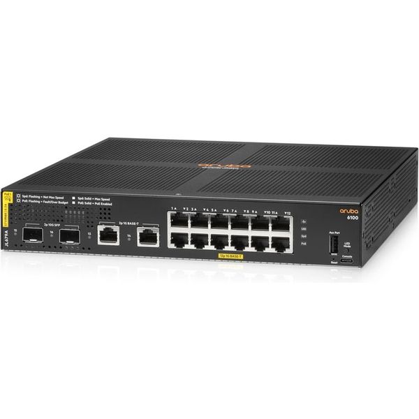 HP（ヒューレット・パッカード） HPE Aruba 6100 Class 4 2SFP+Switch JP en