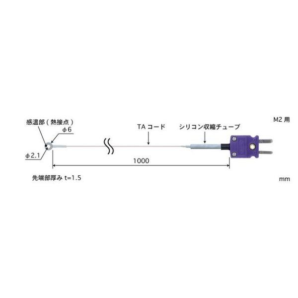 ネジ止め温度センサ ー50~200°C ネジ径:M2 9φ Kタイプ 【SCー21KーTA1ーANP】 SC-21K-TA1-ANP（直送品）