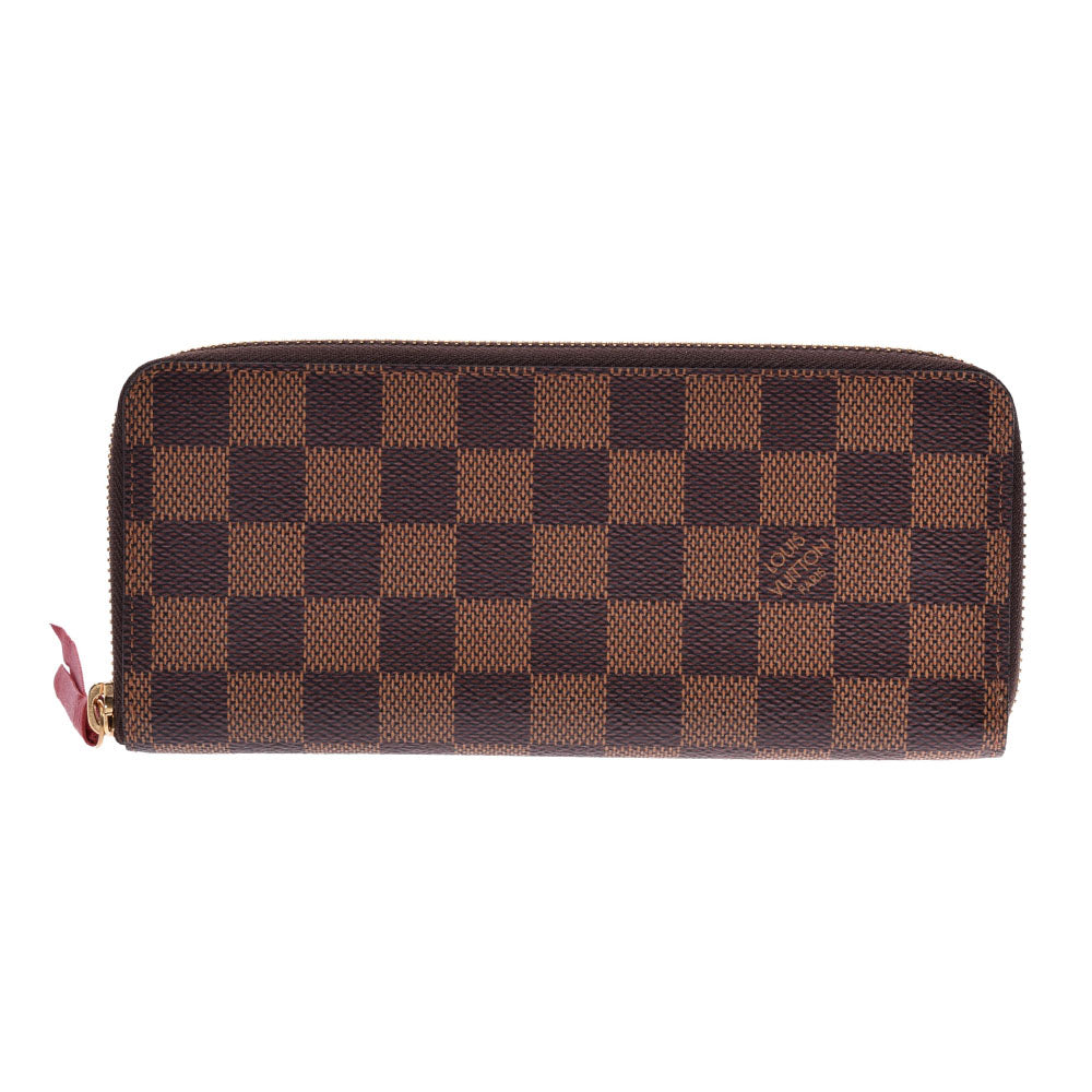 LOUIS VUITTON ルイヴィトンポルトフォイユ　クレマンス  14137 ブラウン ゴールド金具 ユニセックス ダミエキャンバス 長財布 N60534  中古