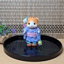 シルバニア着せ替え服　こども浴衣セット(花柄ブルー)