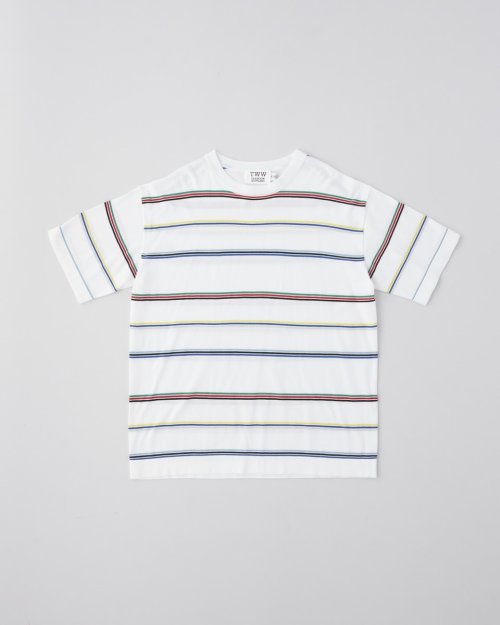 COTTON BOARDER KNIT TEE SHIRT