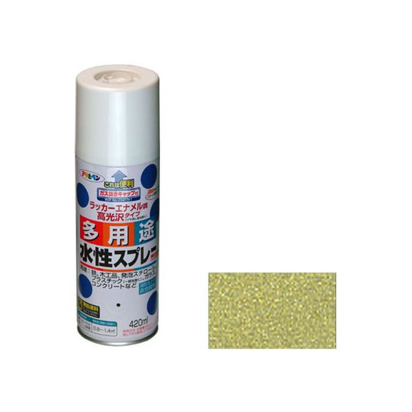 アサヒペン 水性多用途スプレー 420ml ゴールド FC219NS