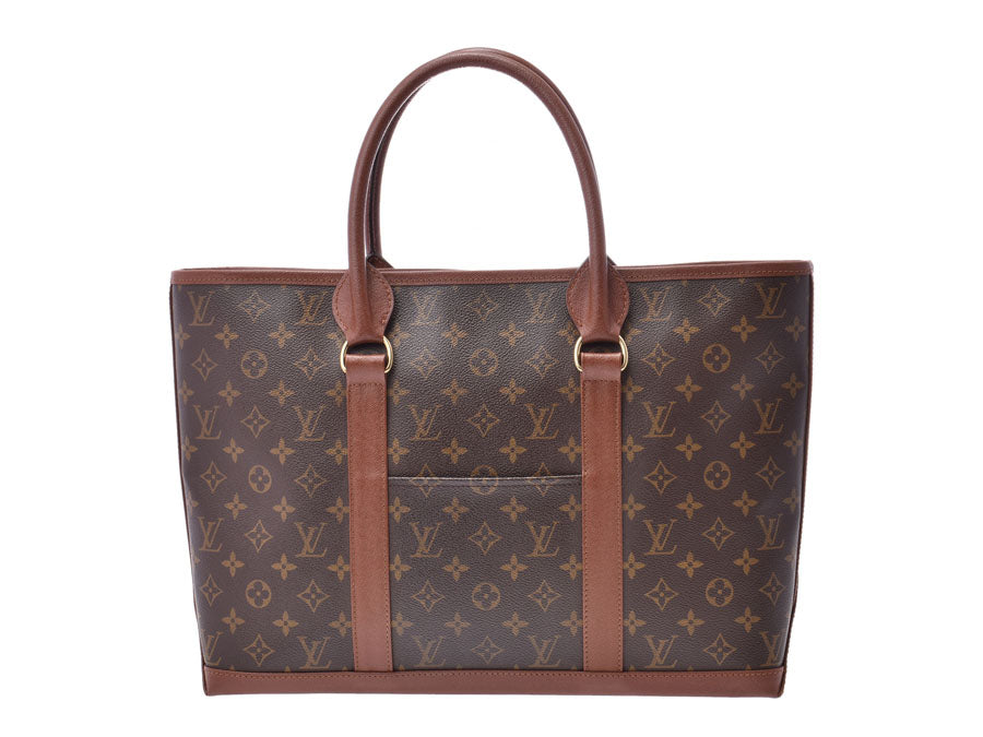 ルイヴィトン モノグラム ウィークエンド SPオーダー ブラウン M42425 メンズ レディース バッグ Aランク LOUIS VUITTON 中古 