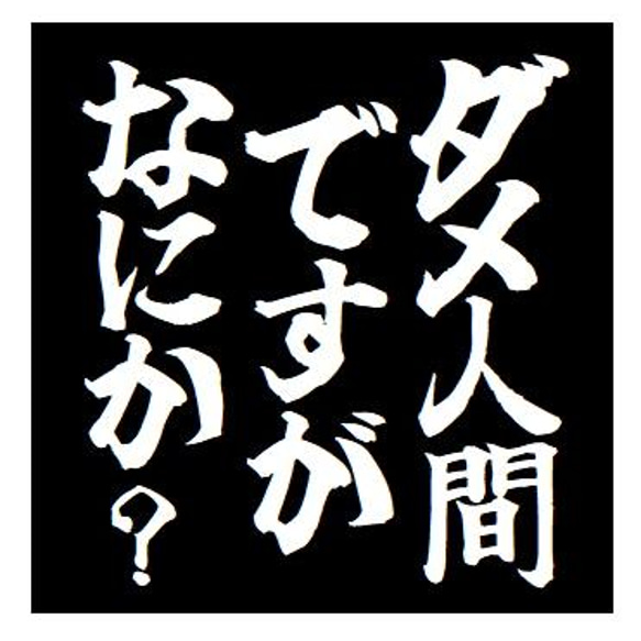 ダメ人間ですがなにか？ おもしろ カー マグネットステッカー