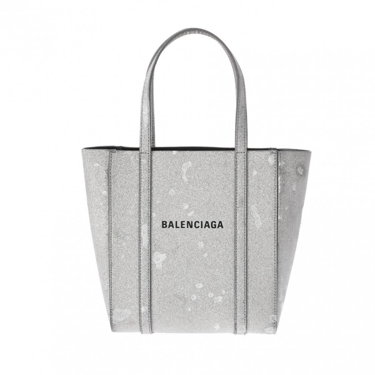 BALENCIAGA バレンシアガ エブリデイ XXS 2WAY メタリックシルバー 551815 レディース レザー ハンドバッグ Bランク 中古 