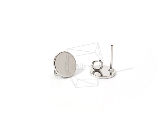 ERG-819-R【2個入り】サークルピアス,Flat Circle Earring Post/10mm x 10mm