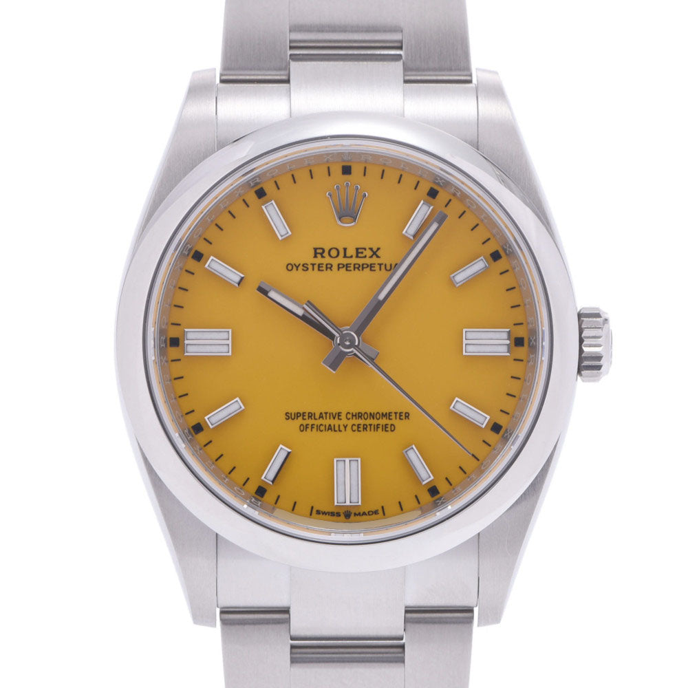 【現金特価】ROLEX ロレックス オイスターパーペチュアル 36 126000 メンズ SS 腕時計 自動巻き イエロー文字盤 未使用 