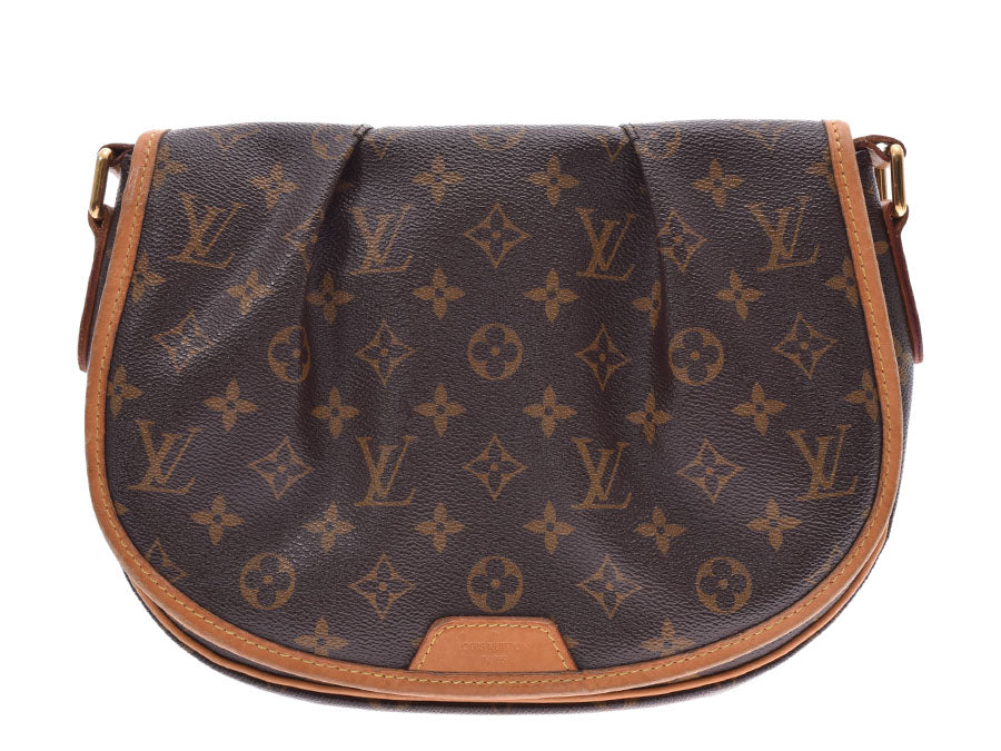 ルイヴィトン モノグラム メニルモンタンPM ブラウン M40474 レディース 本革 ショルダーバッグ Bランク LOUIS VUITTON 中古 