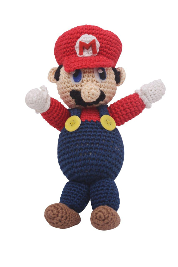 Amigurumi Mario figurine 25.4 cm X 5.8