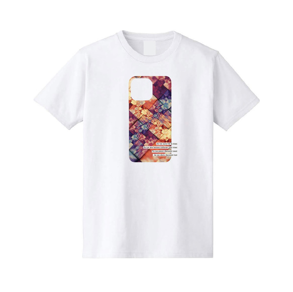 浪漫 - 和柄ベーシック白Tシャツ / 5.0oz / カジュアルスマホケースデザイン