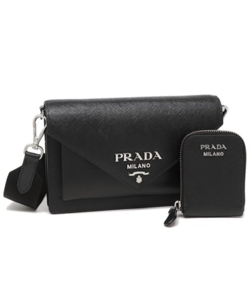 プラダ ショルダーバッグ サフィアーノ ブラック レディース PRADA 1BP020 2EVU N2O F0002