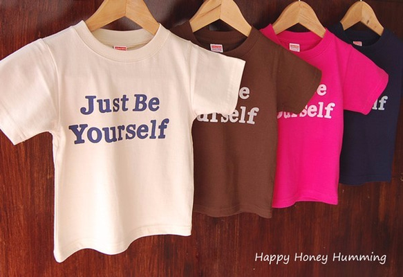 キッズTシャツ　Just be yourself　オリジナルtシャツ　送料無料