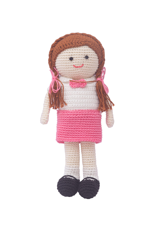 Amigurumi School Girl, Softtoy --19.5cmX5cm