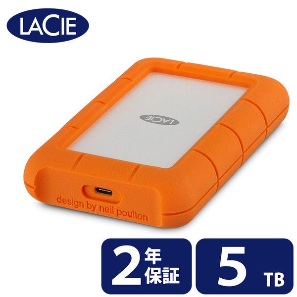 LaCie HDD 外付け ポータブル  Rugged USB3.1 Type-C 2EUAP8 STFRシリーズ