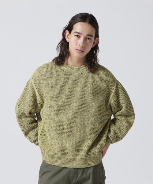 YOKE/ヨーク/MESH KNITTED CREWNECK SWEATER