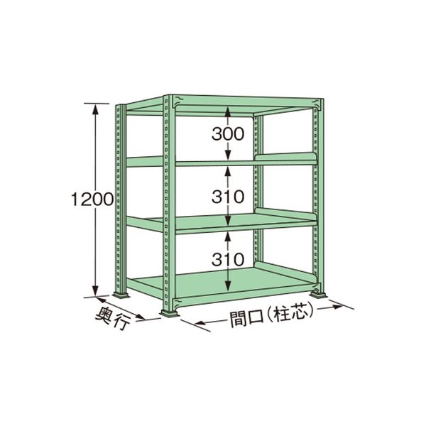 扶桑金属工業 中量ラック ML1218L04T（直送品）