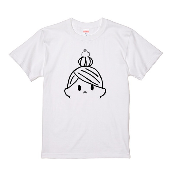 文鳥Tシャツ  「お団子ヘアとおだんご文鳥」 【受注生産】