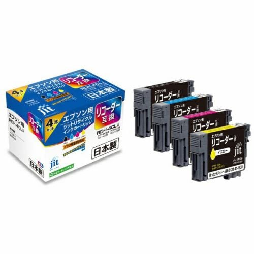 ジット JITERDH4P エプソン EPSON：RDH-4CL（リコーダー）（4色パック）対応 ジット リサイクルインクカートリッジ