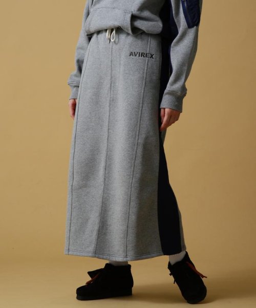 《WEB&DEPOT限定》スウェットコンビロングスカート/ SWEAT COMBI LONG SKIRT