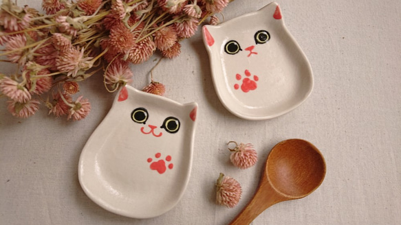 Hey！Bird Friends！Mini Egg Cat Modeling Disc-White Cat Cat