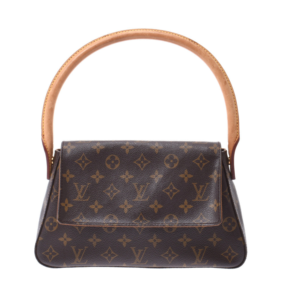 LOUIS VUITTON ルイヴィトン モノグラム ミニルーピング ブラウン M51147 レディース モノグラムキャンバス ワンショルダーバッグ Bランク 中古 