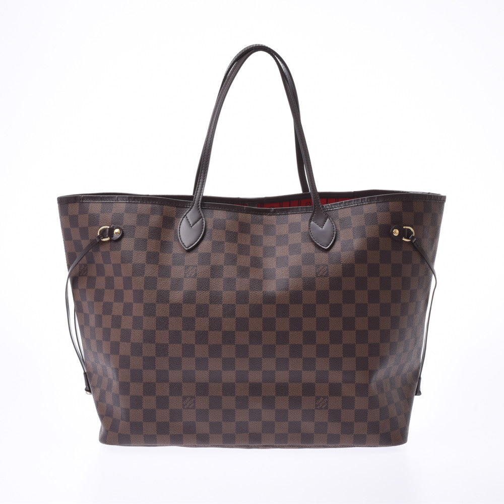 LOUIS VUITTON ルイヴィトン ダミエ ネヴァーフルGM ブラウン N51106 ユニセックス ダミエキャンバス レザー トートバッグ Bランク 中古 