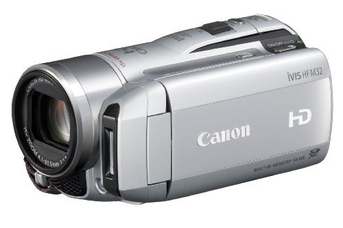 Canon デジタルビデオカメラ iVIS HF M32 スノーシルバー IVISHFM32SL【中古品】