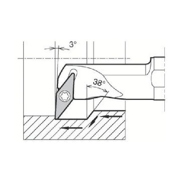 京セラ 倣い加工用鋼バー SーSVUC(B)ーA S12M-SVUCL08-16A 1個 551-4339（直送品）