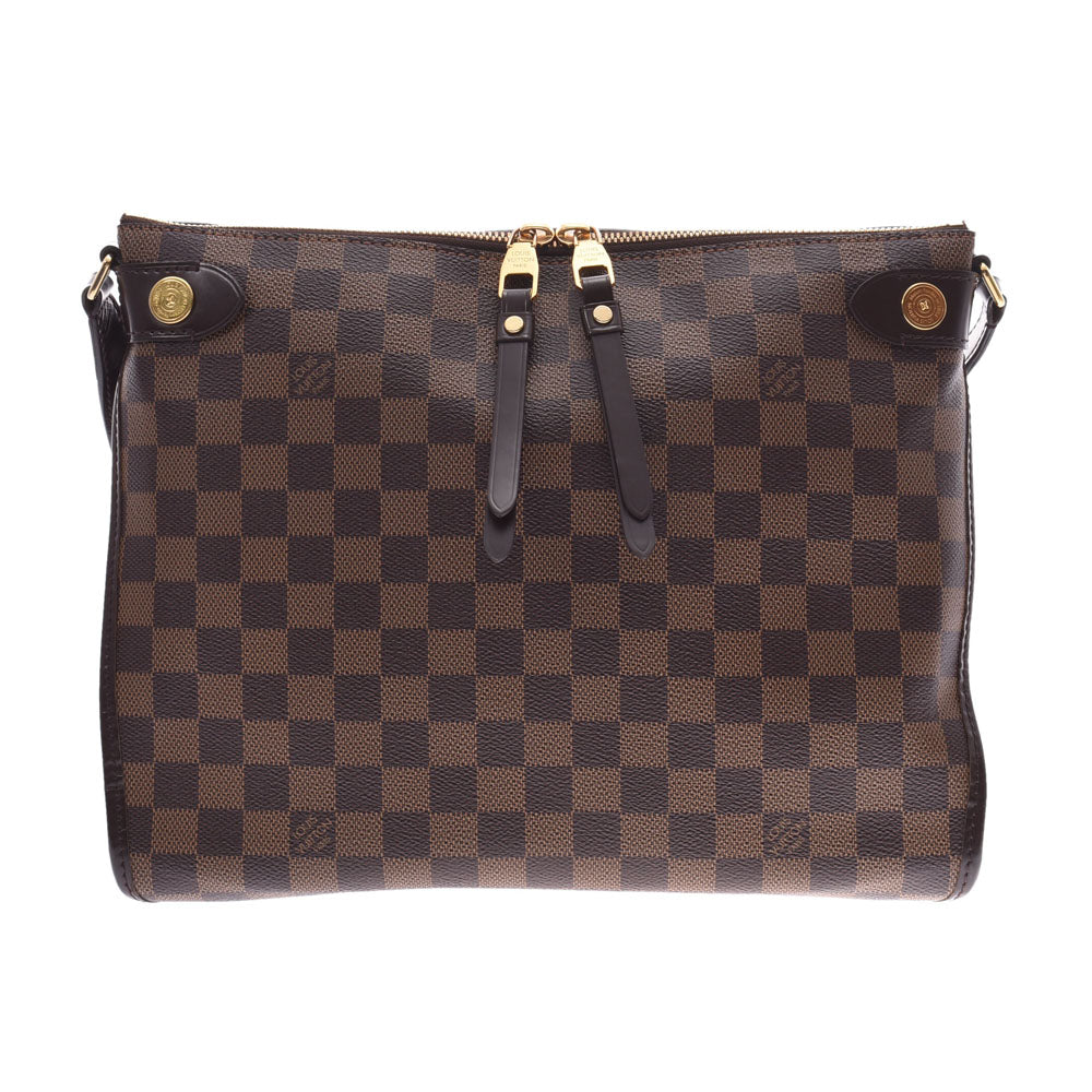 LOUIS VUITTON ルイヴィトンドゥオモ  ダミエ ブラウン ユニセックス ダミエキャンバス ショルダーバッグ N41425  中古