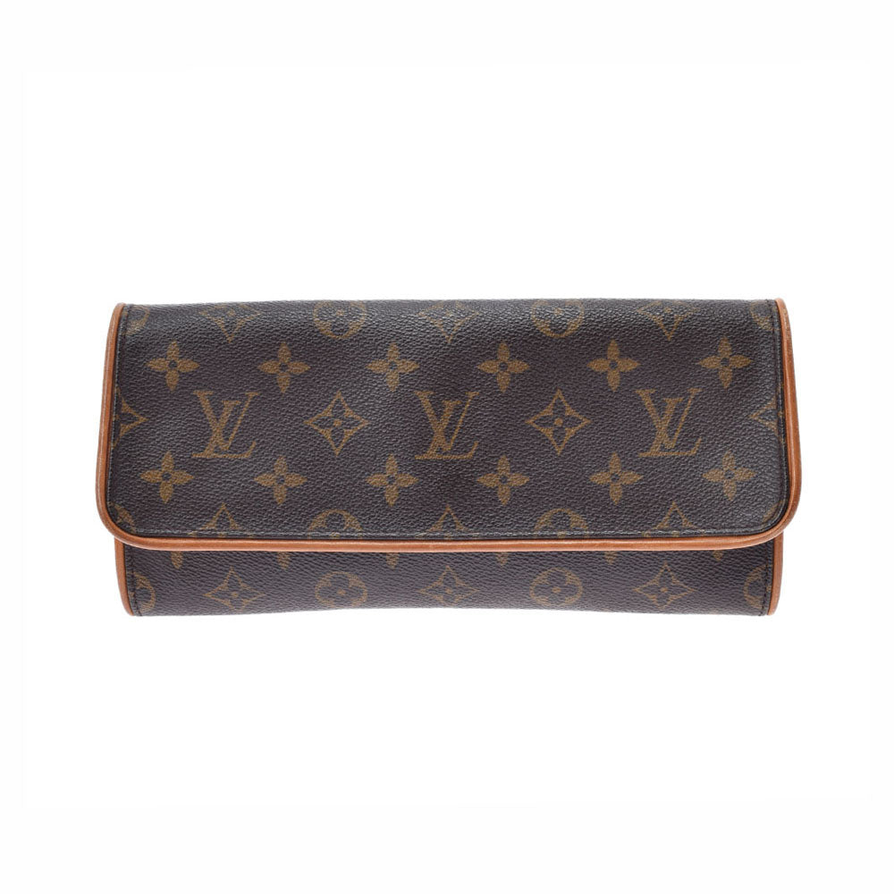 LOUIS VUITTON ルイヴィトン モノグラム ポシェットツイン GM ブラウン M51852 レディース モノグラムキャンバス ショルダーバッグ Bランク 中古 