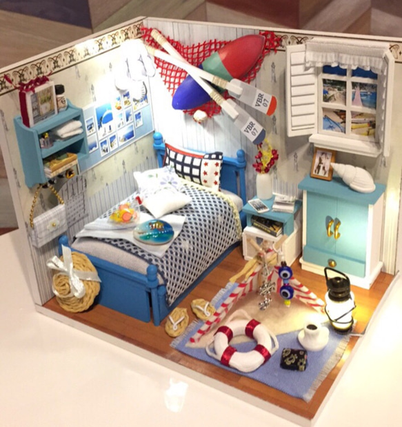 ドールハウス　☆潮風感じる小部屋☆完成品