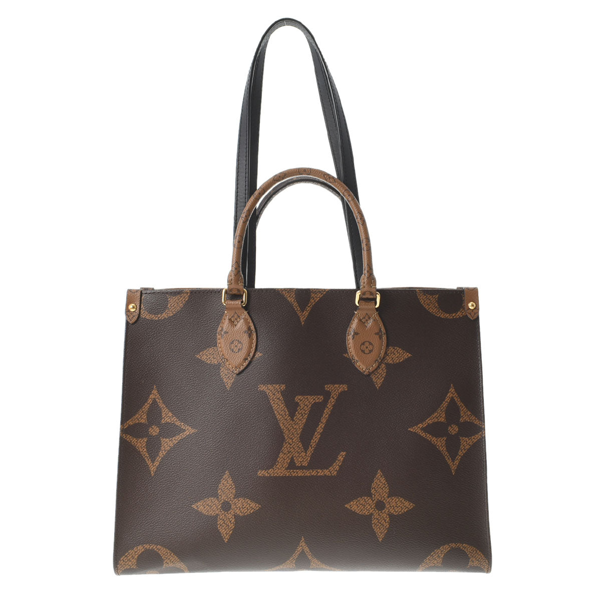 LOUIS VUITTON ルイヴィトン モノグラム リバース オンザゴーMM ブラウン M45321 レディース モノグラムキャンバス トートバッグ Aランク 中古 