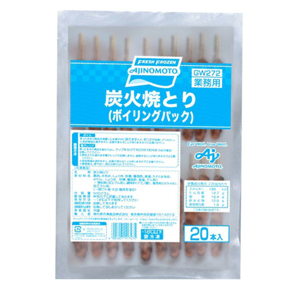 味の素冷凍 炭火焼とり (ボイリングパック) 4901001117475 1パック(500G(20本)×6袋)（直送品）