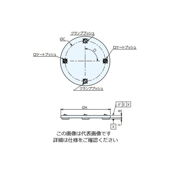 ナベヤ（NABEYA） Qロック内蔵丸型交換用プレート（フラット） RMCQ