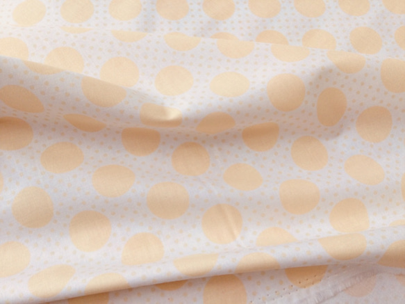 Dots on dots yellow ドット　イエロー　ポピーコットン